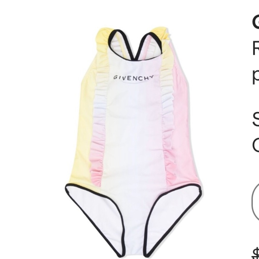 Givenchy logo ruffle swimsuit